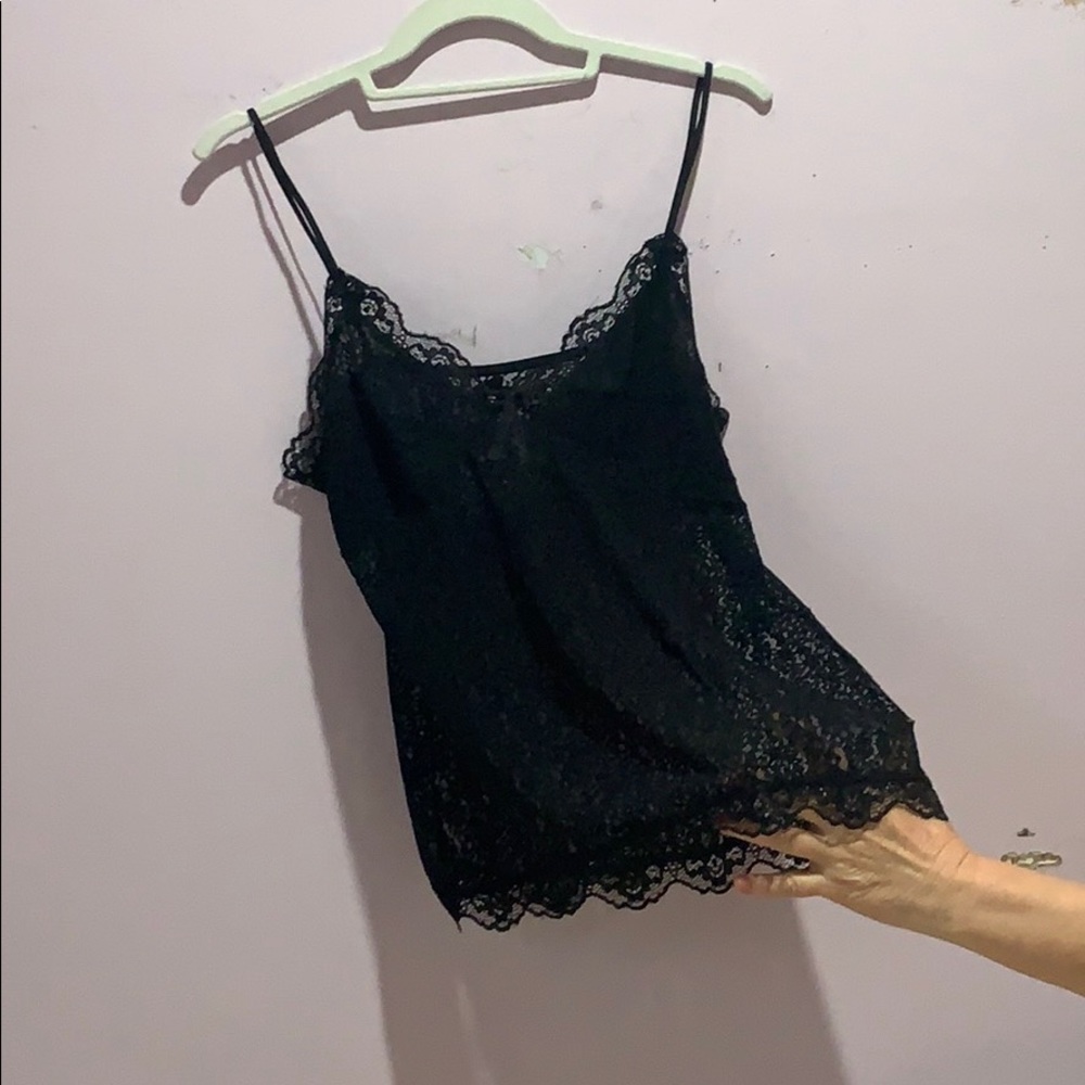 New!! Black lace top